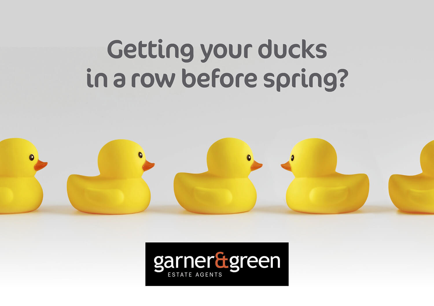 Getting your ducks in a row for spring