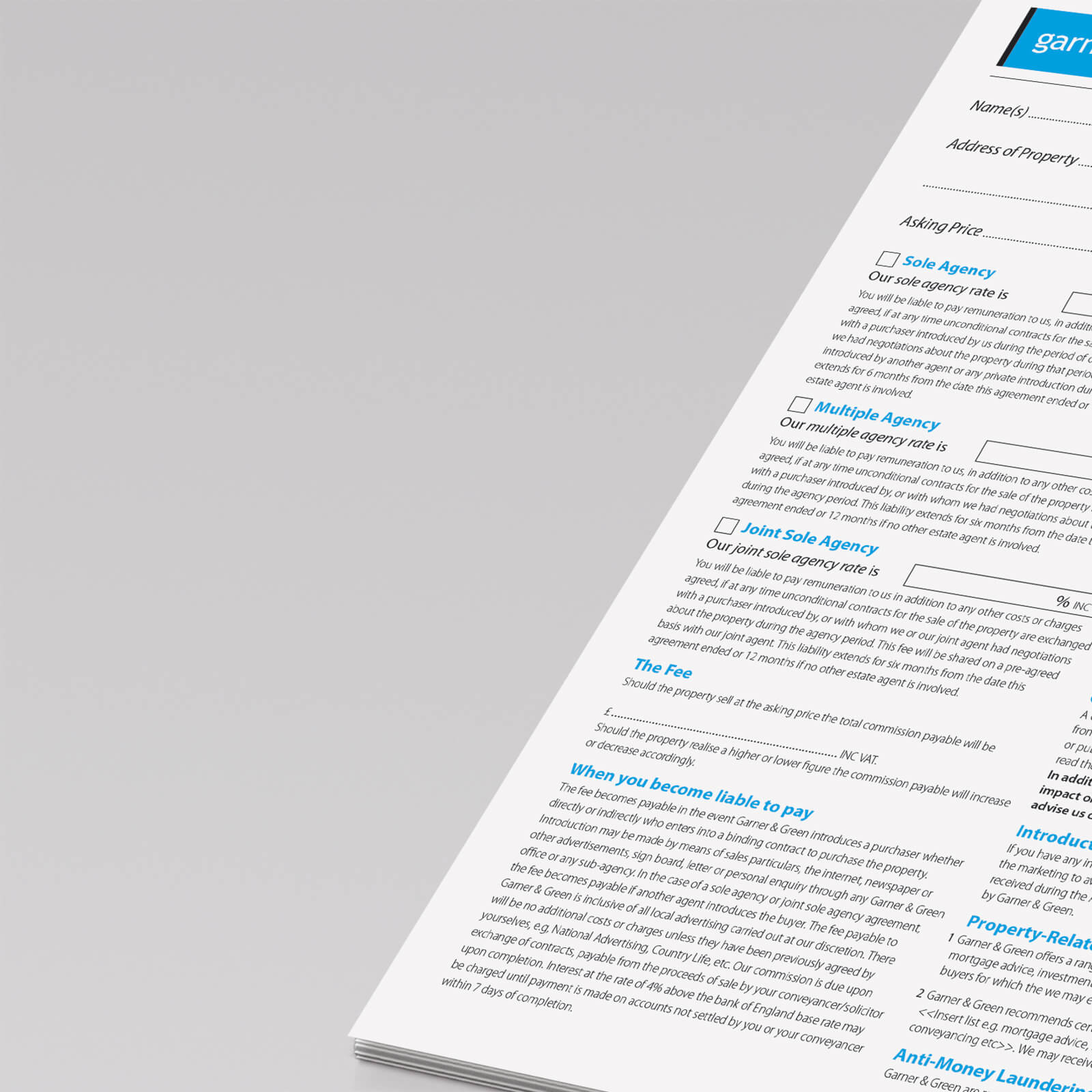 Estate agents agreement template FeatureHead NCR Sales 01