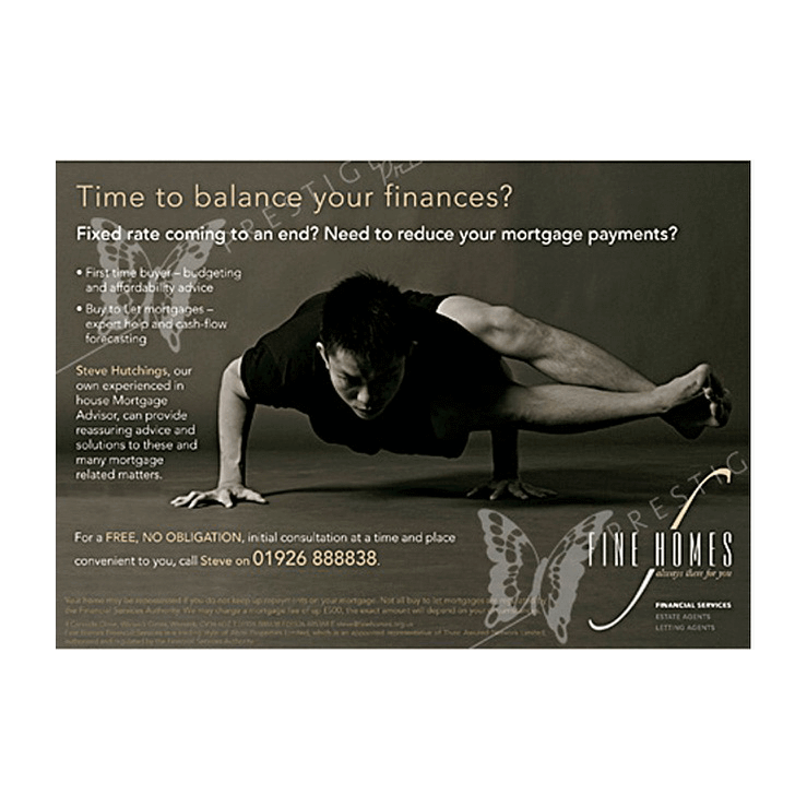 Mortgage flyer design, balance your finances 2