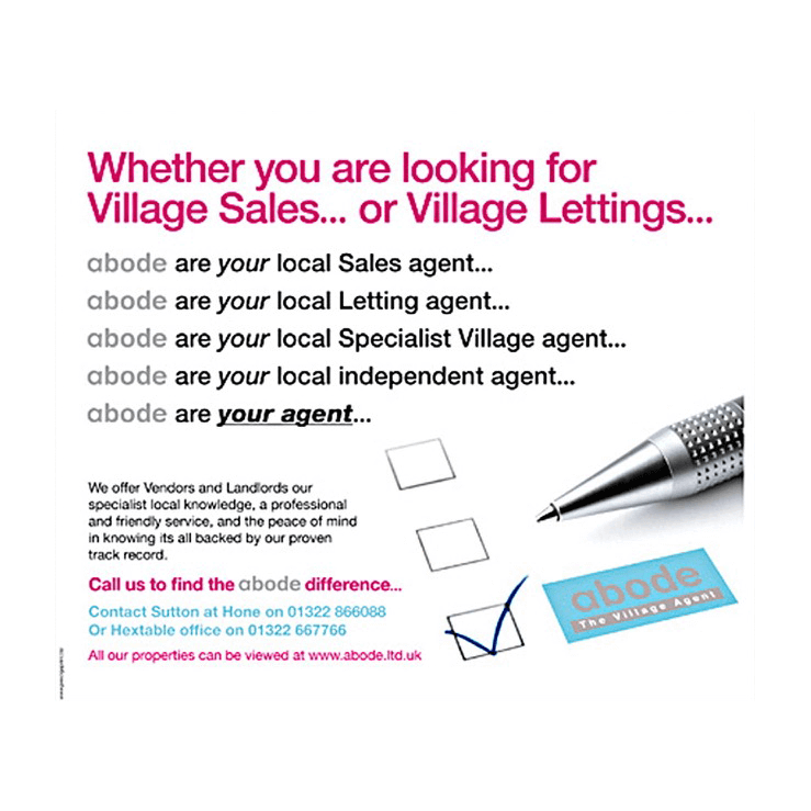 Village sales and lettings leaflet design