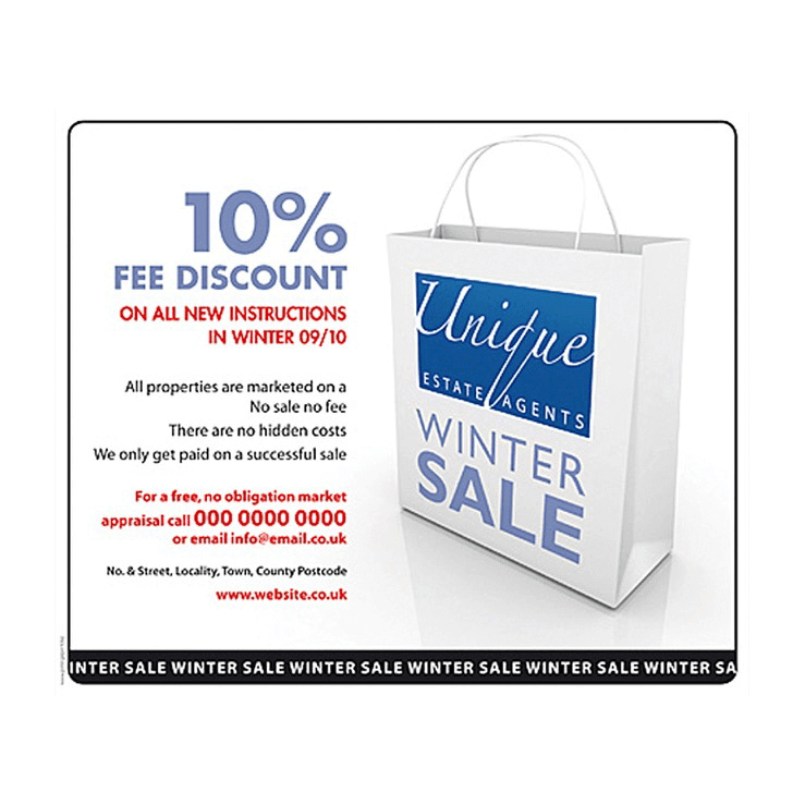 Estate agents January Sale Promotion