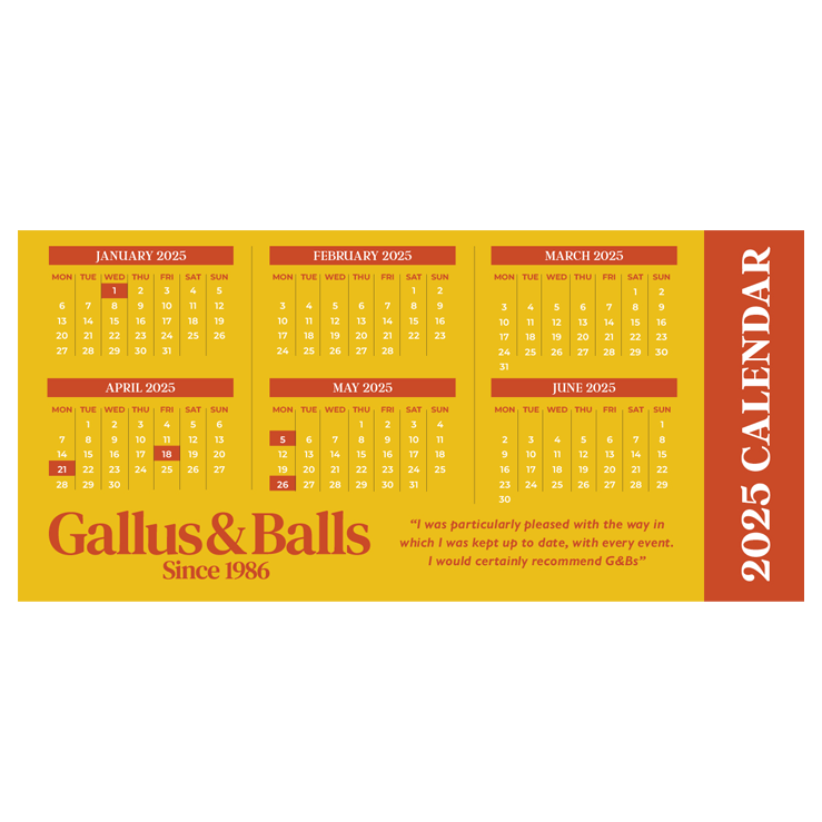 Estate Agents 2025 calendar 