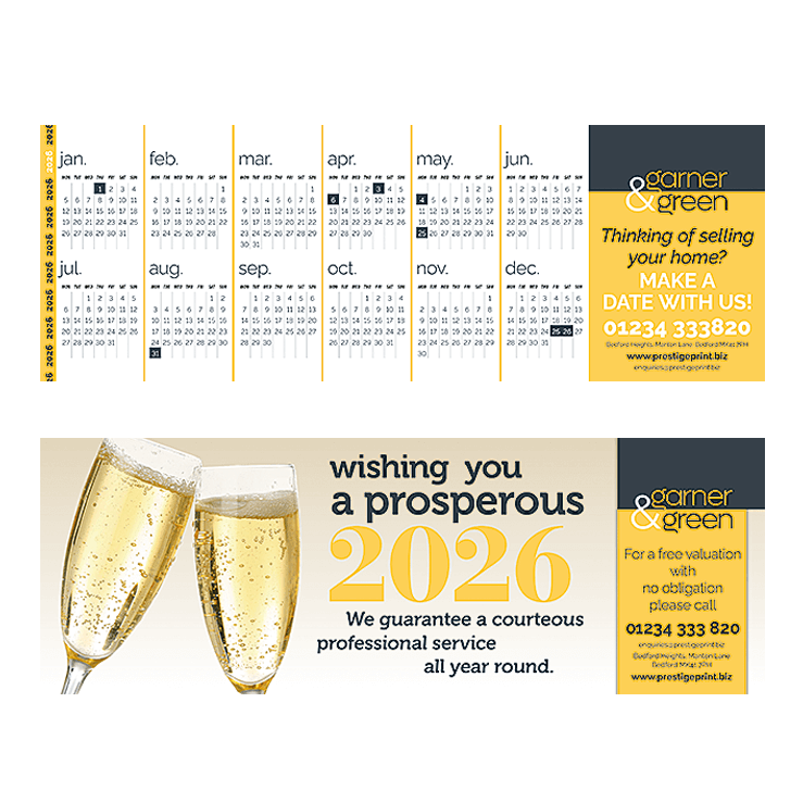 2026 Calendar leaflet