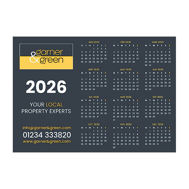 2026 Calendar leaflet