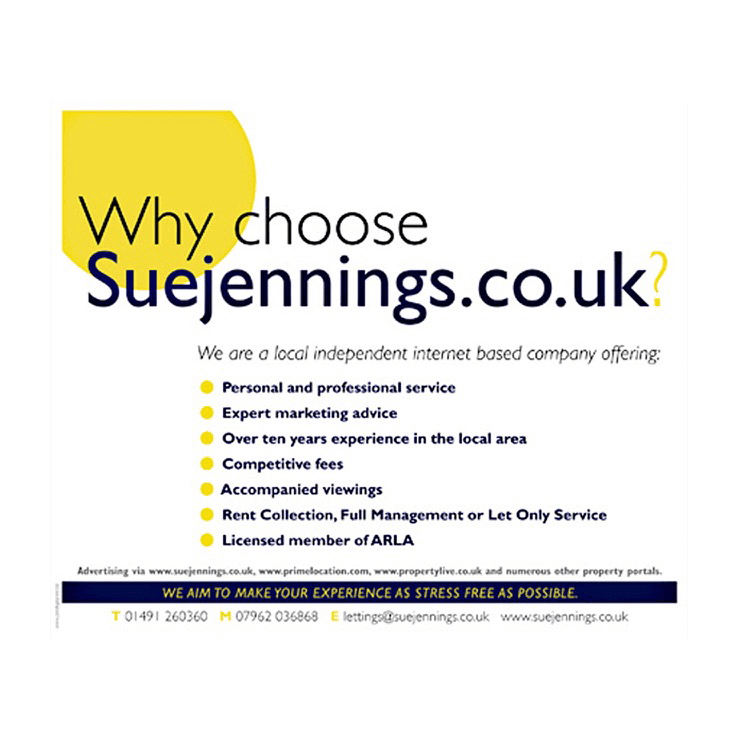 Why choose this lettings agent, flyer design