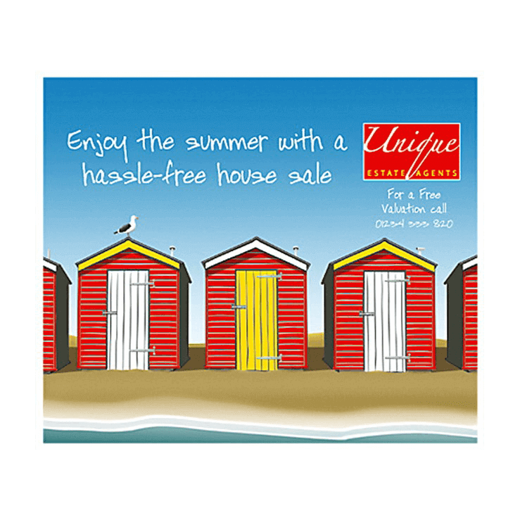 Enjoy the summer, estate agent flyer design