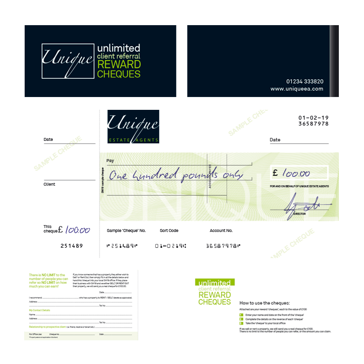 Estate Agents Cheque Book