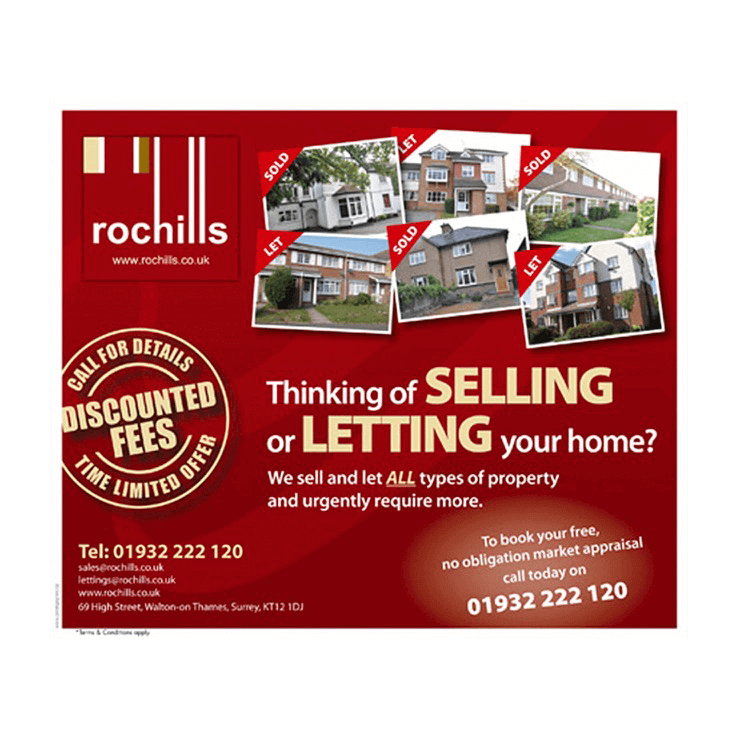 Selling of letting your home leaflet design
