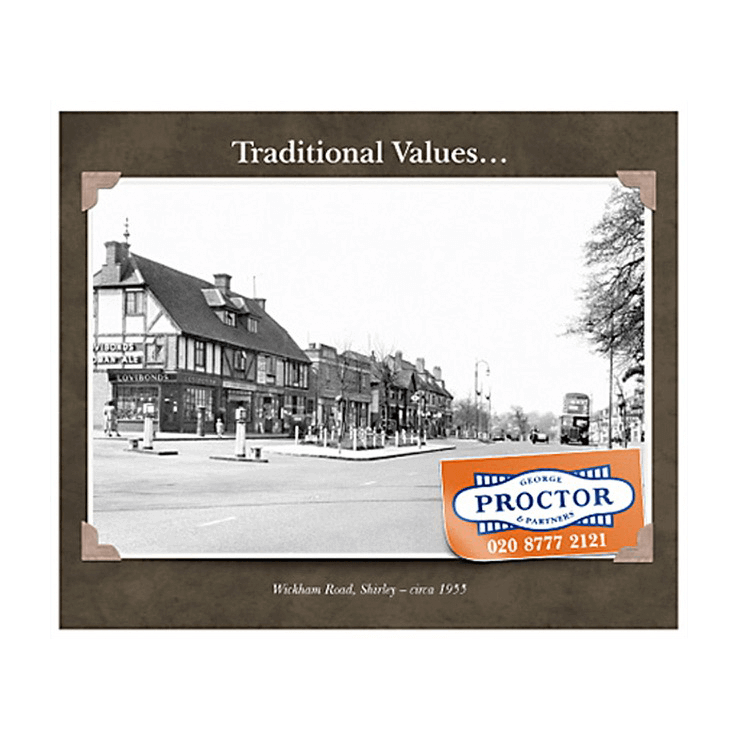 Retro postcard of Shirley