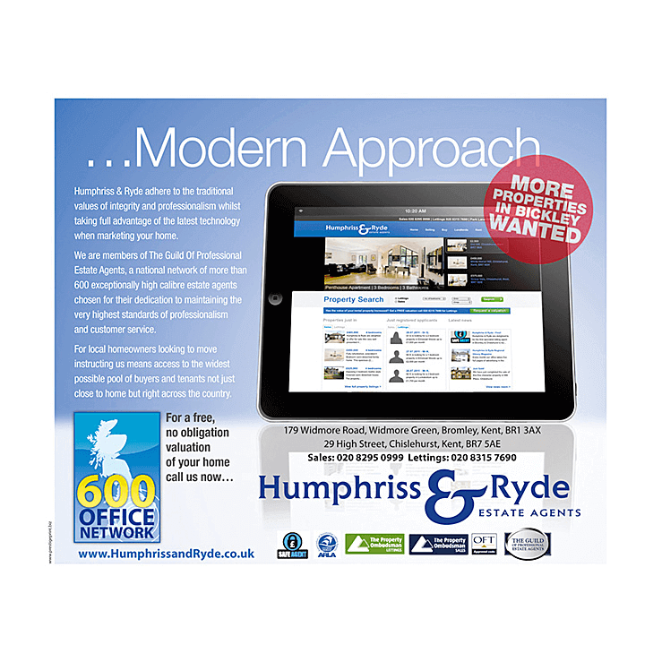 Modern approach estate agents eaflet design