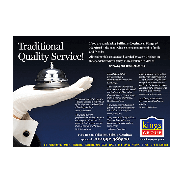 Traditional Quality Service from Kings Estate Agents