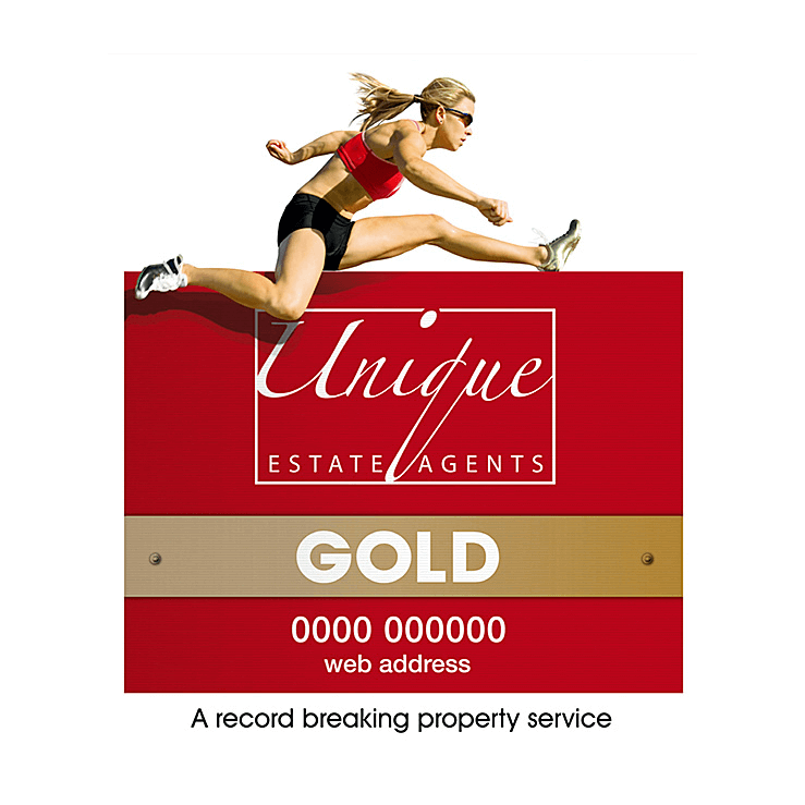Olympic themed estate agents flyer