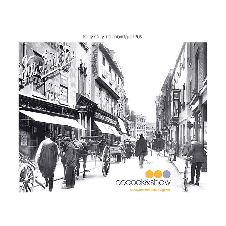 Historical Postcard of Petty Cury, Cambridge