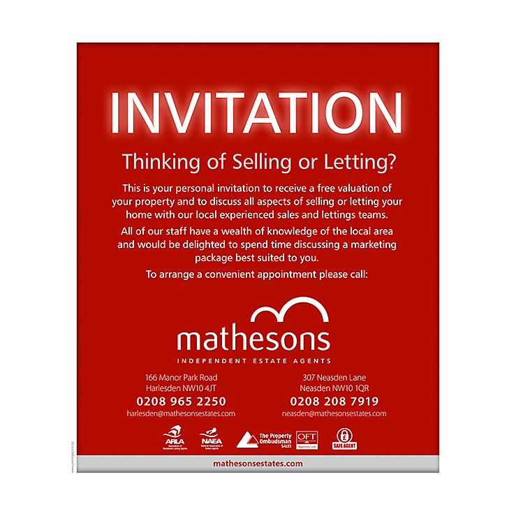Invitation for FREE valuation of your home