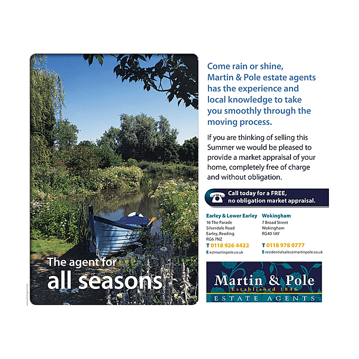 Summer themed estate agent flyers