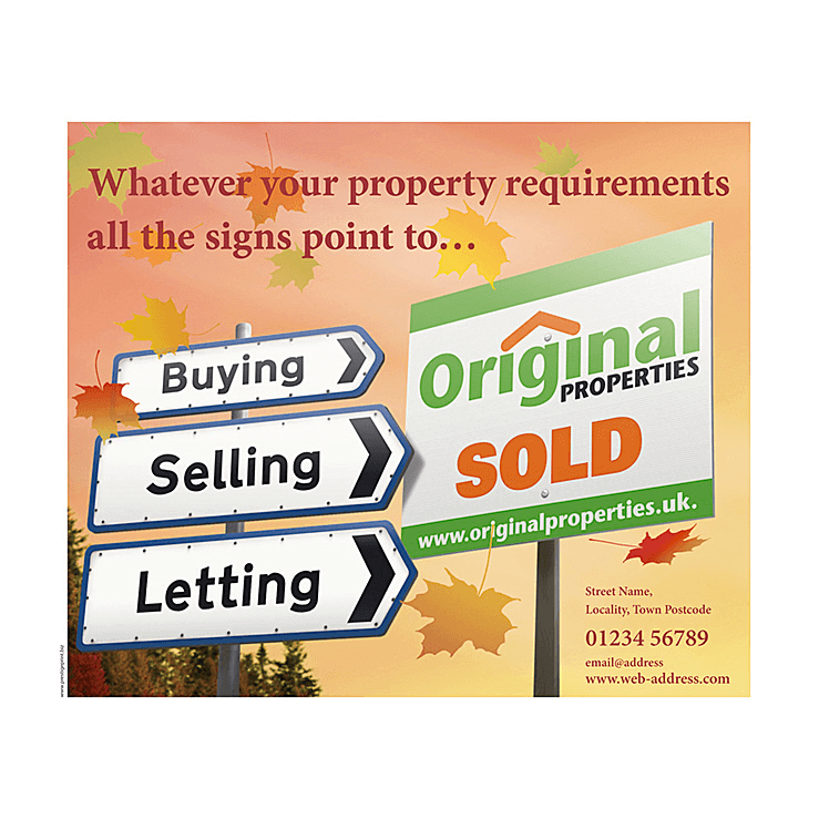 Estate agents seasonal Property Print