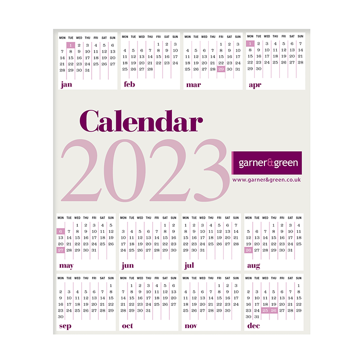 Estate agents 2023 calendar flyers