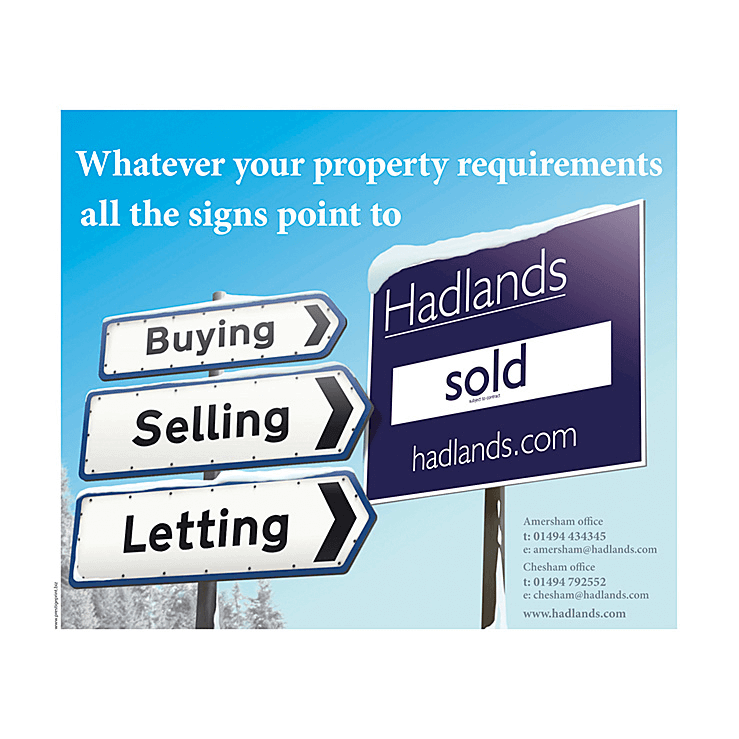 Estate Agents Winter Road Signs