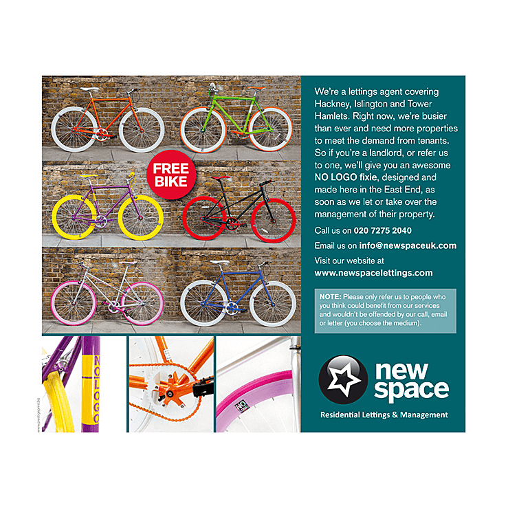 Lettings agent bike promotion