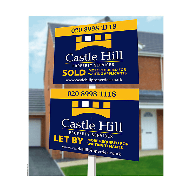 Estate agents sold and let boards