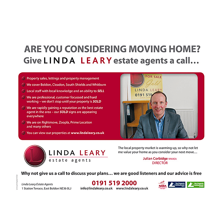 Estate agents personal message and invitation