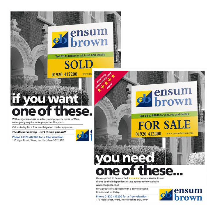 Estate Agents sold board marketing