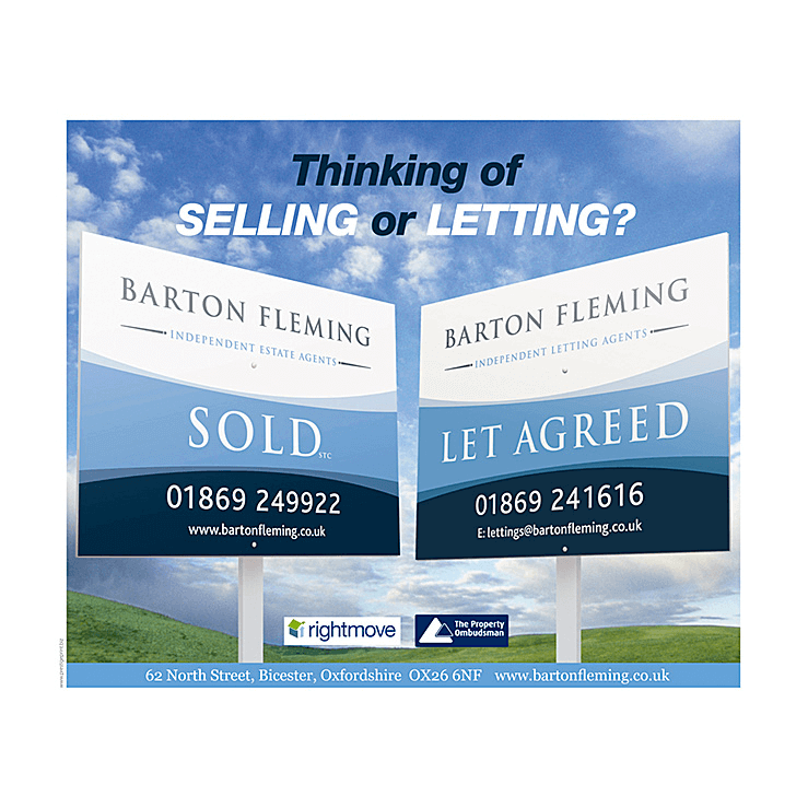 Estate agents selling and letting flyer design
