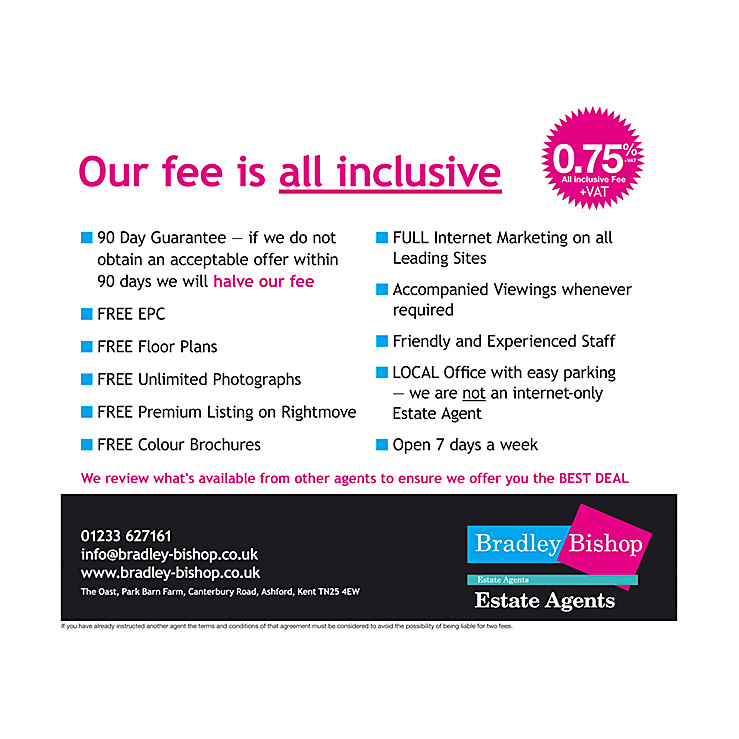 All inclusive 1% estate agency fees