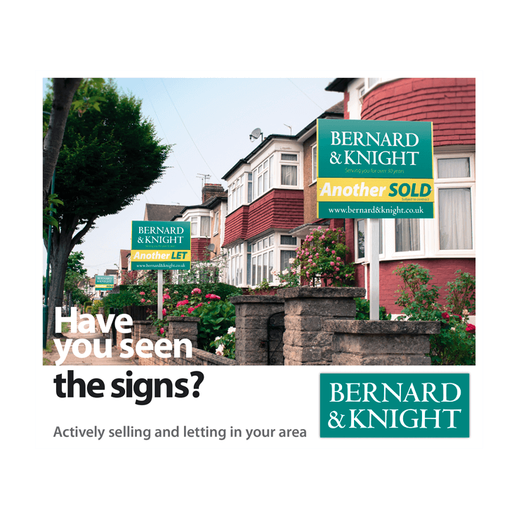 Put your sold and let boards in this street scene