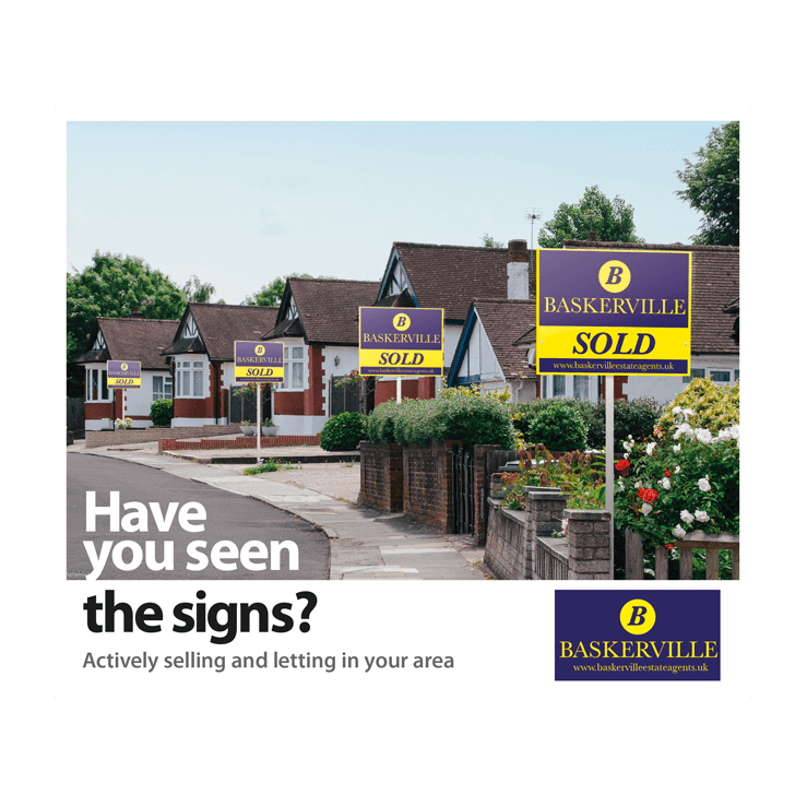 Put your sold and let boards in this road of bungalows