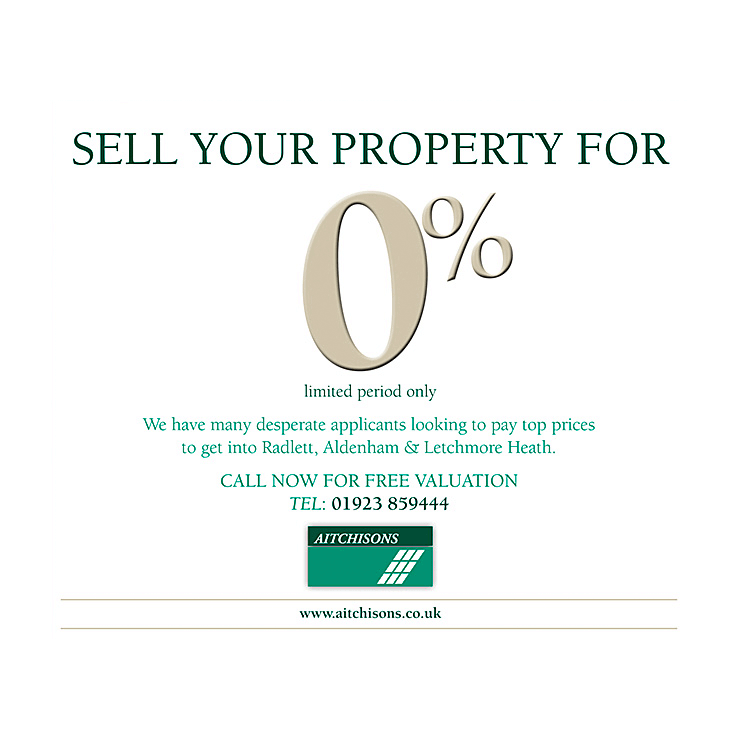 0% estate agency promotion