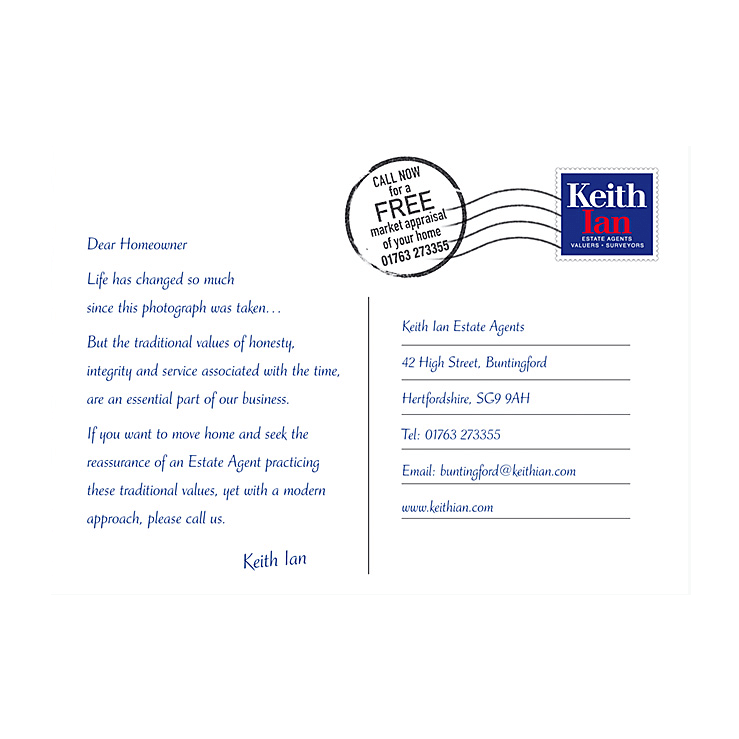 Estate agent with traditional values Postcard