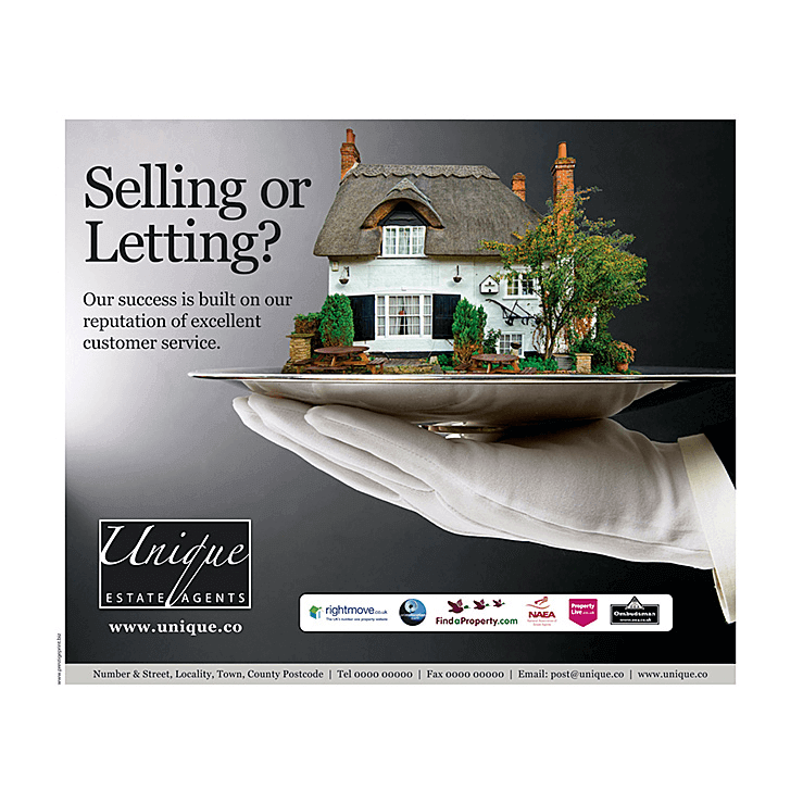 House on a silver plate Estate Agents Flyer