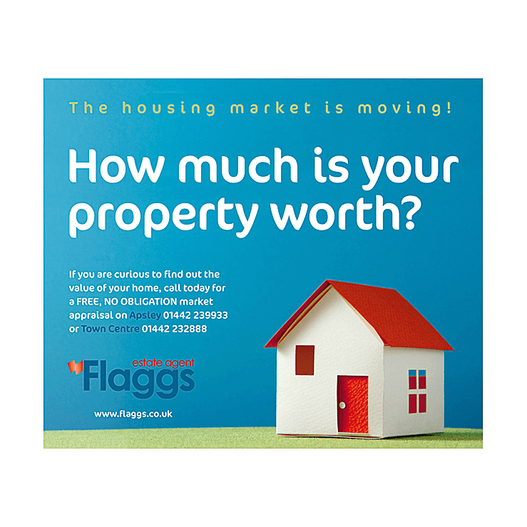 How Much is your property worth - residential sales leaflet design