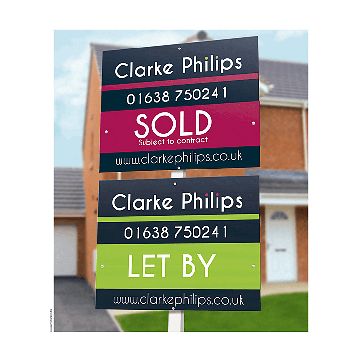 Estate agents sold and let boards