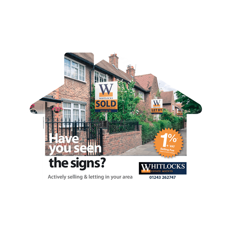 House shaped leaflet design