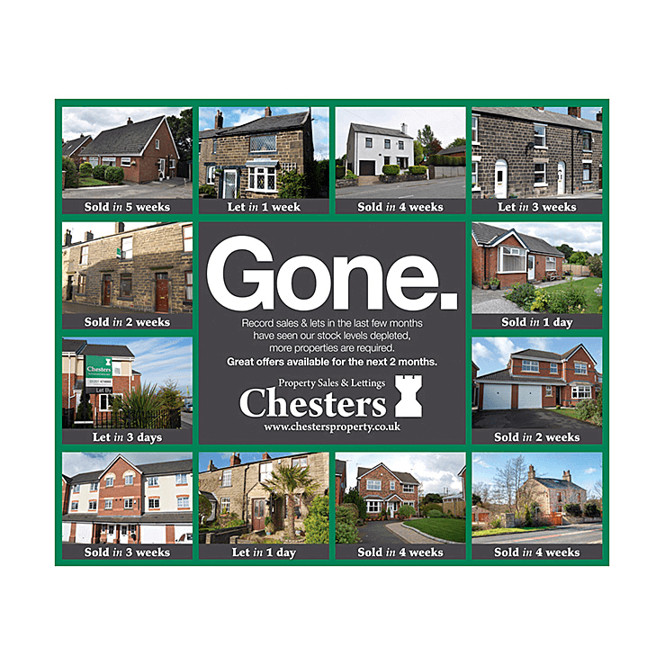 Estate agency marketing on the success of sold property