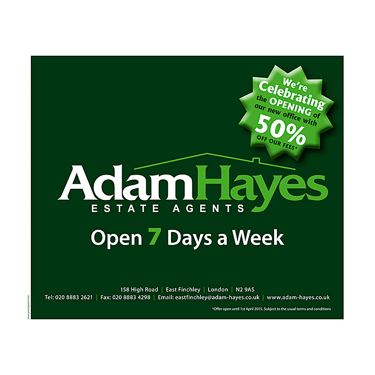 Estate Agents New Office opening leaflet