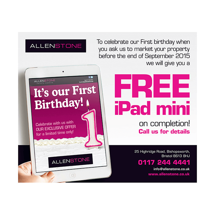 Free iPad mini on completion