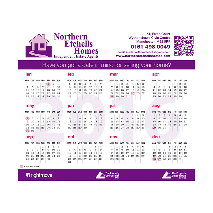 2016 Estate Agent Calendar