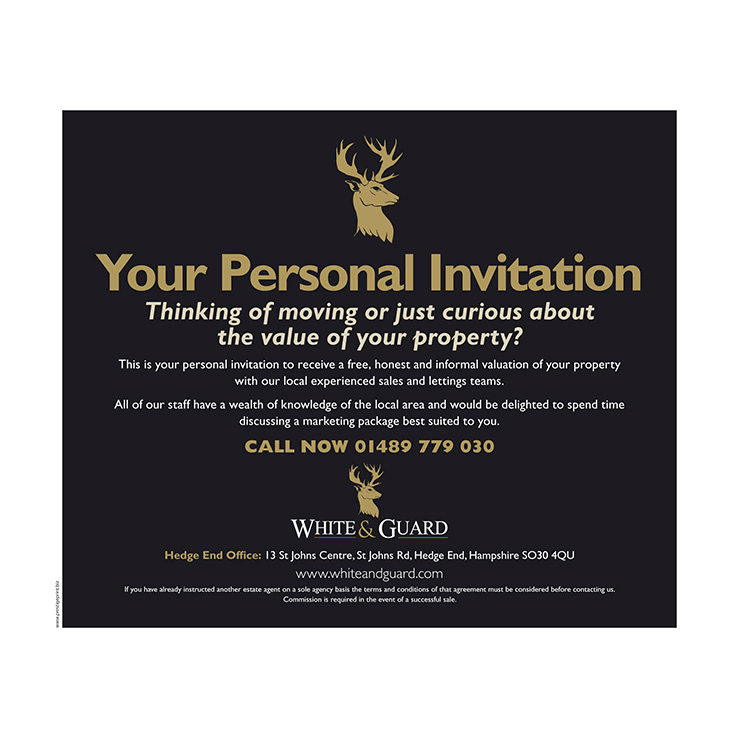 Your Personal Invitation for a free, no obligation valuation
