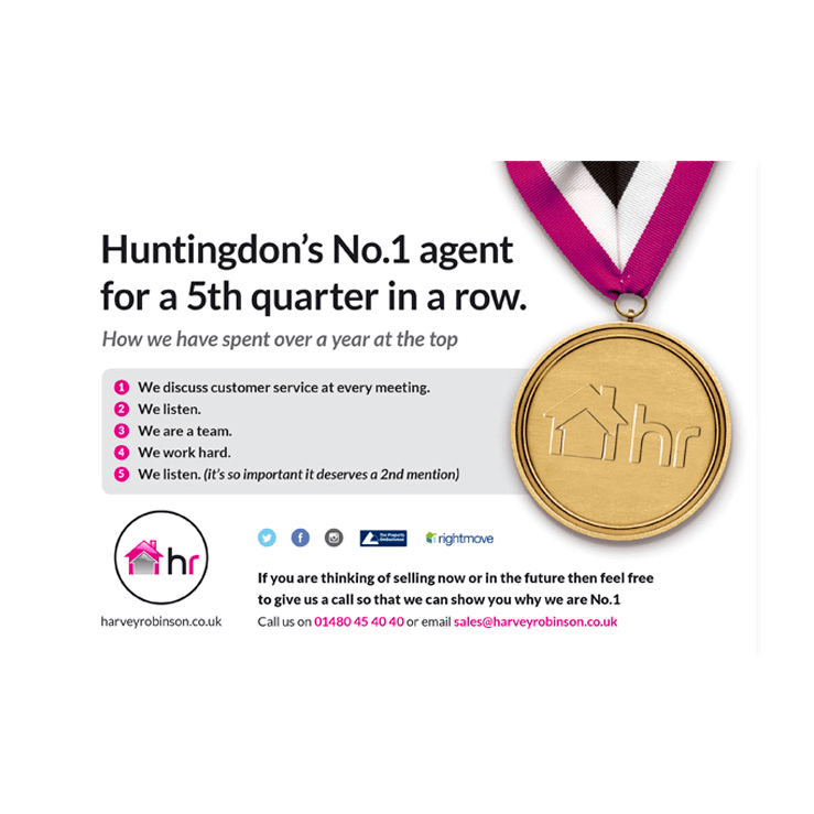 Number 1 estate agent leaflet design idea