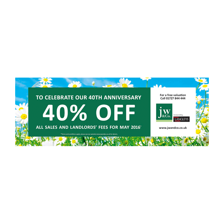 40% discounted estate agency fees