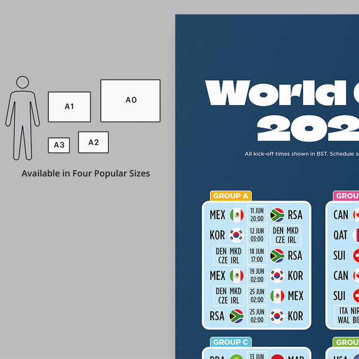 World cup 2026 personalised wall chard