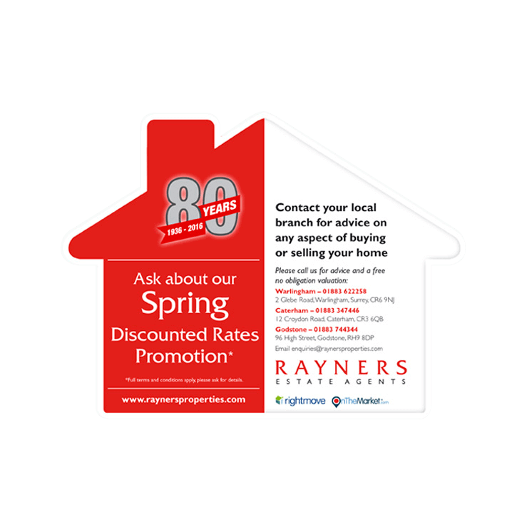 80 years anniversary estate agent leaflet