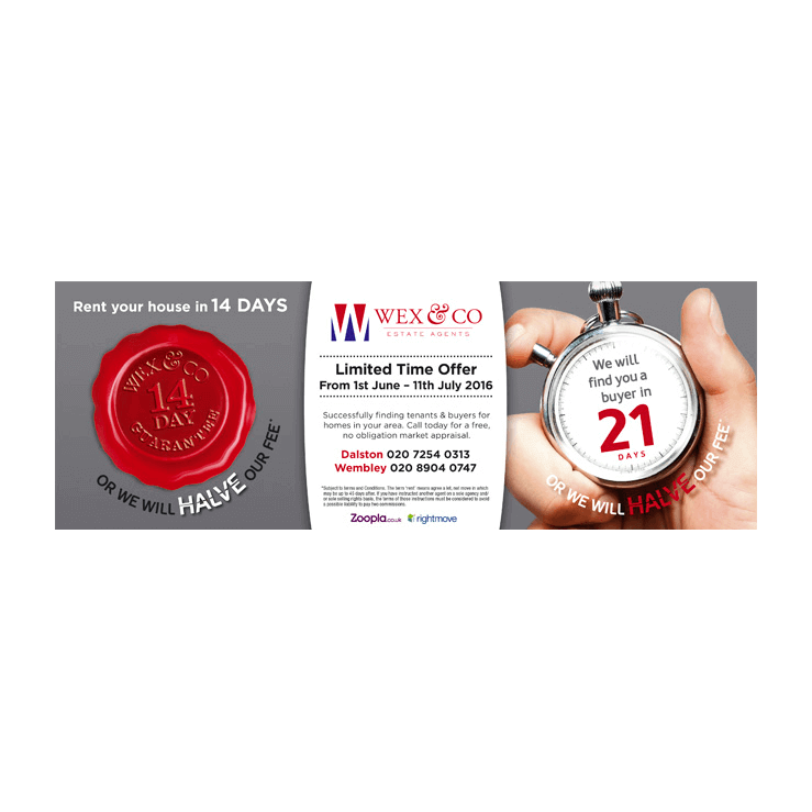 Selling or letting estate agents leaflet design