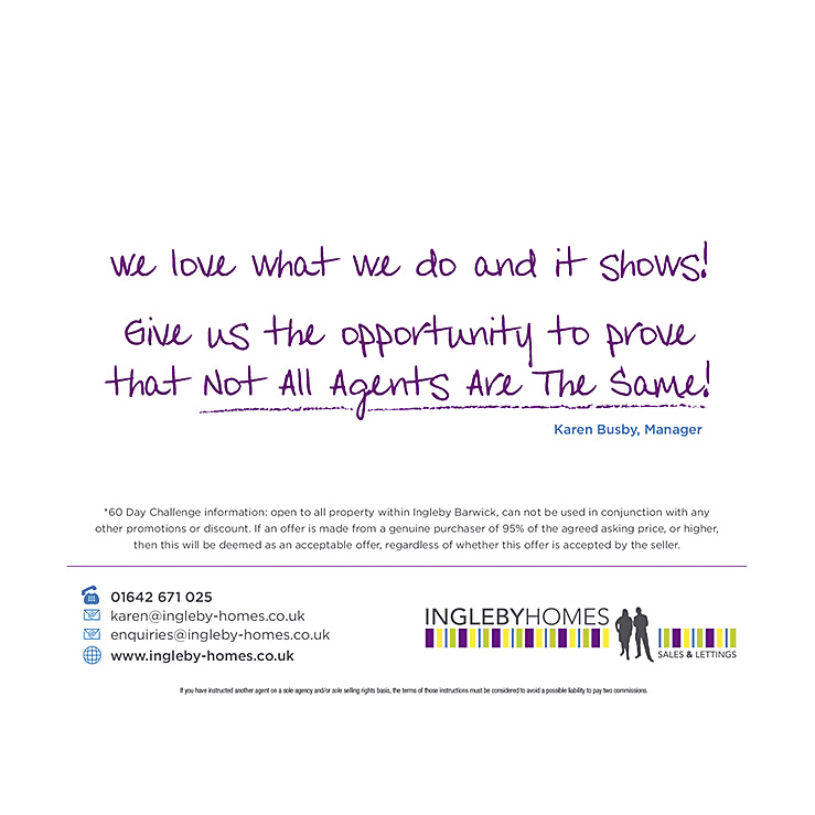 We love what we do estate agents leaflet