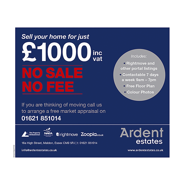 Discount fee estate agent leaflet design