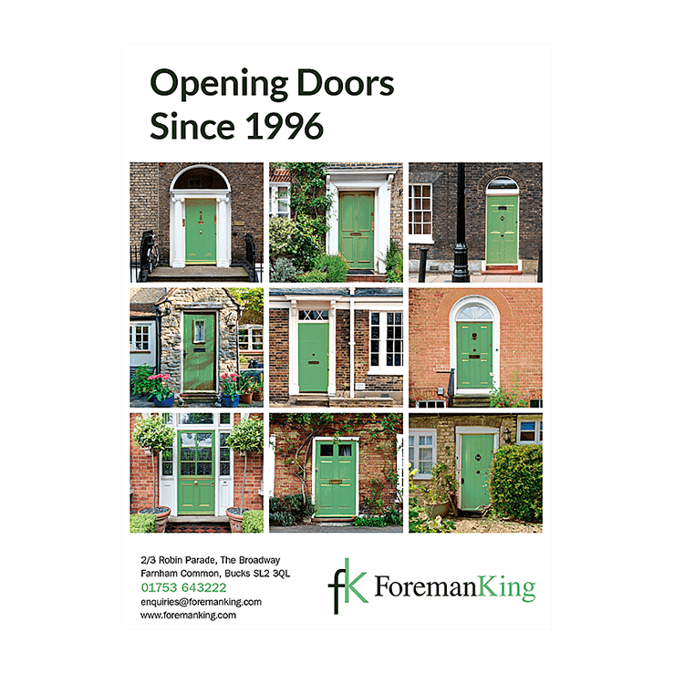 Opening green front doors
