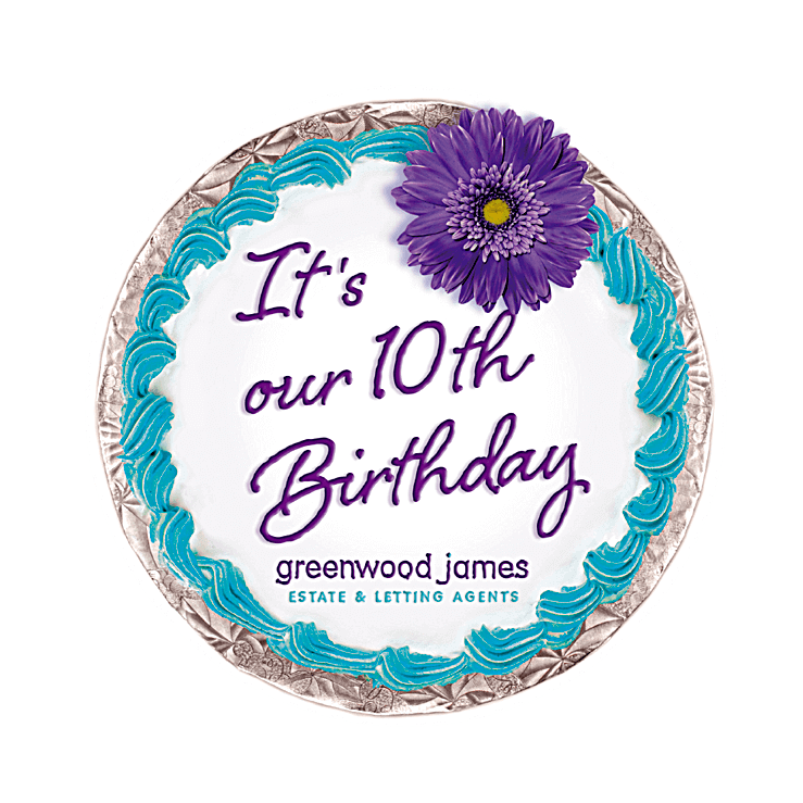 Round birthday cake leaflet